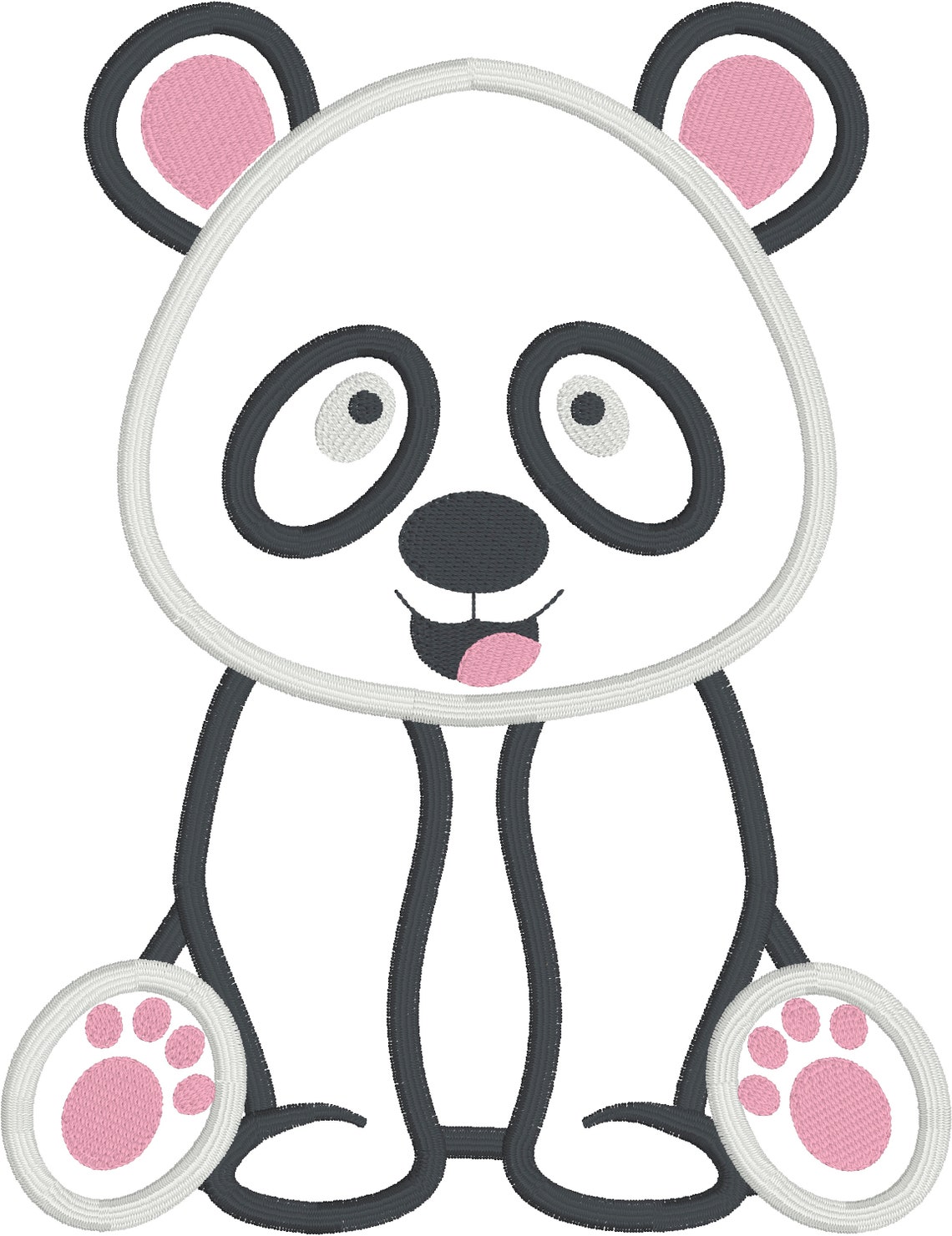 Panda Appliqué Design Download for Embroidery Machine China - Etsy