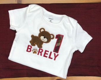Bear first birthday applique embroidery design download for embroidery machine