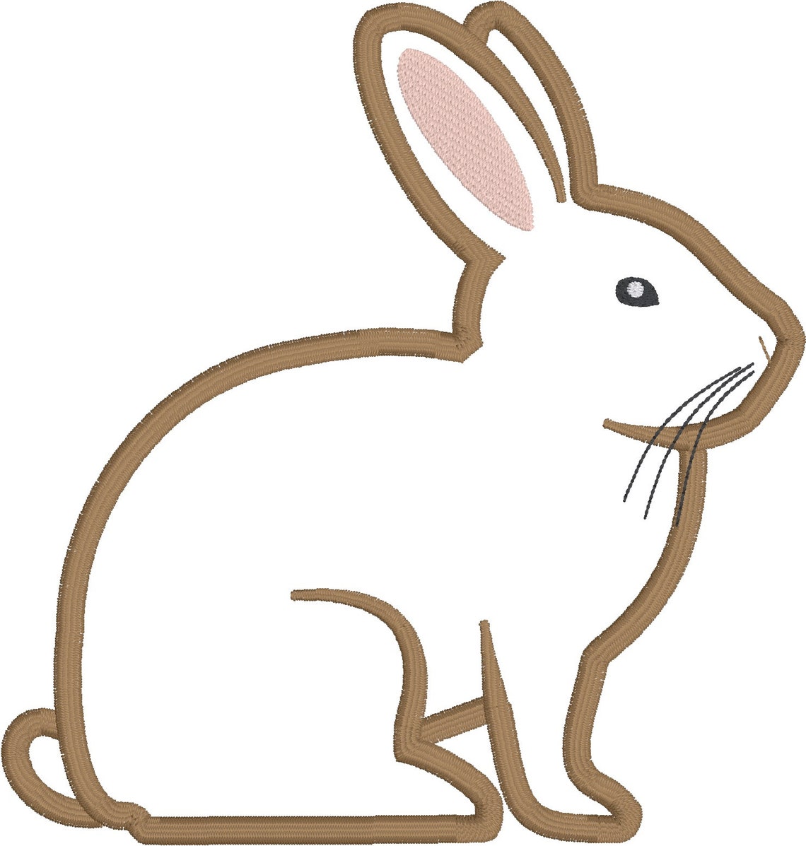 Rabbit applique embroidery design download for embroidery Etsy