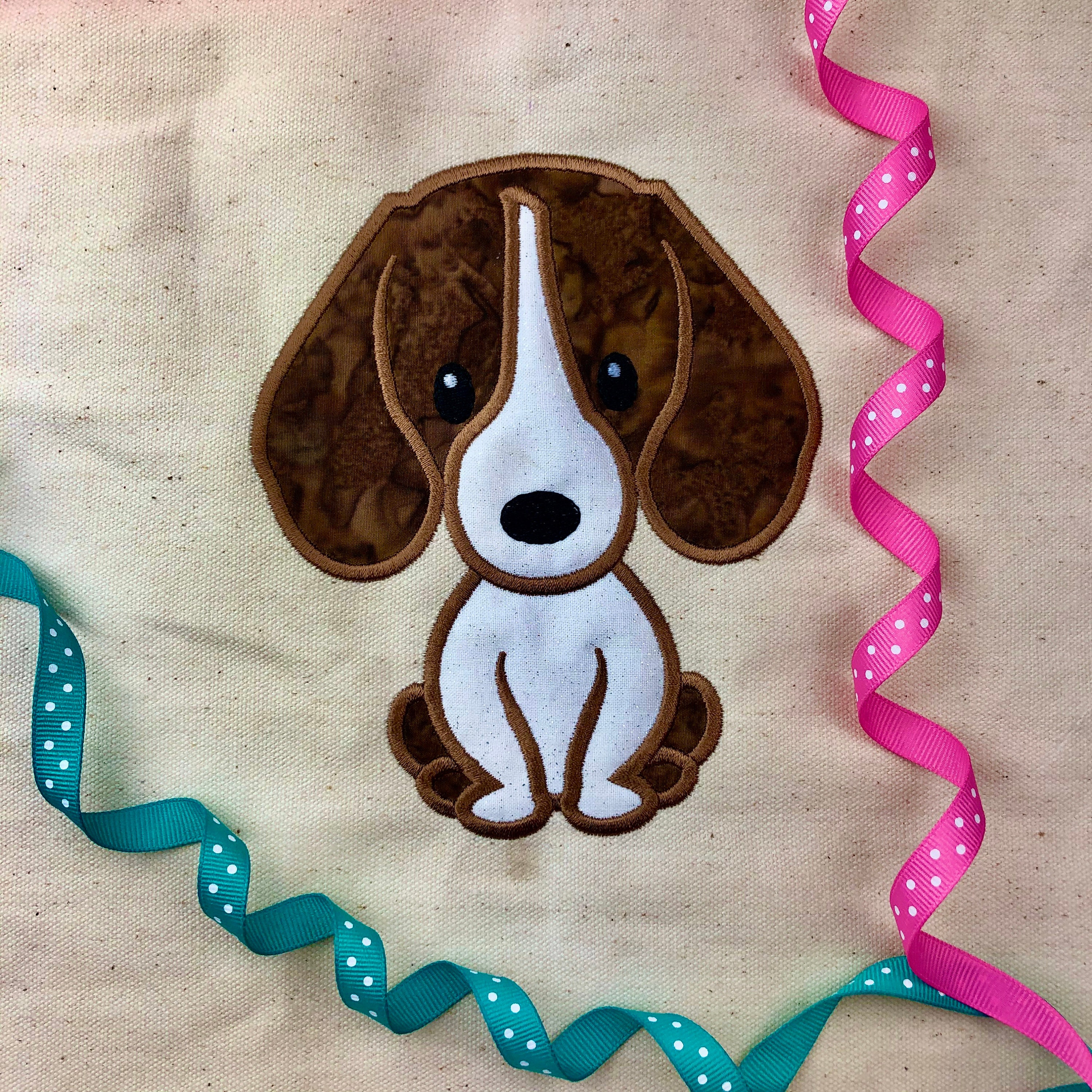 Beagle Puppy Appliqué Embroidery Design Download for - Etsy UK