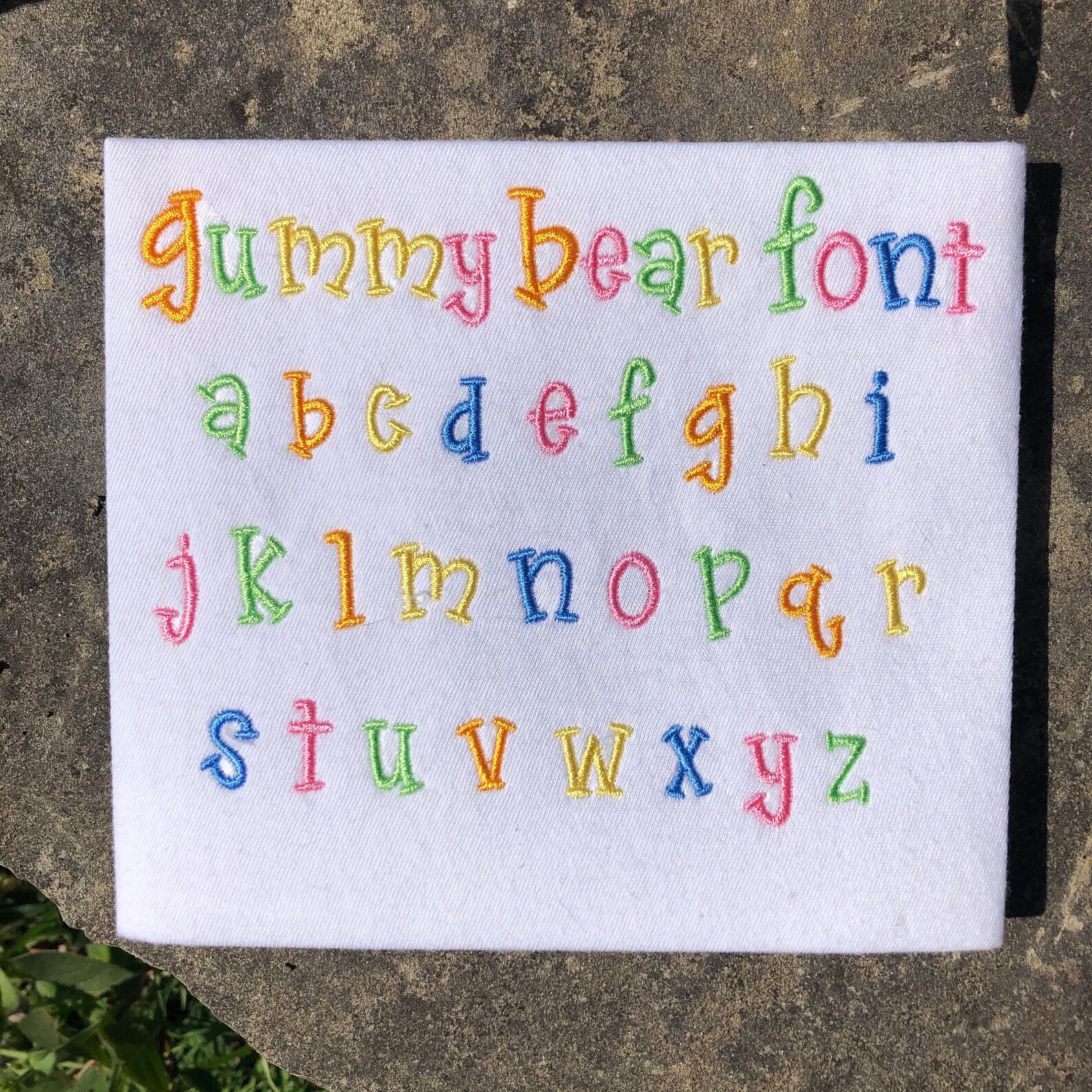 Gummy Bear Font Embroidery Design for Use With Embroidery Etsy