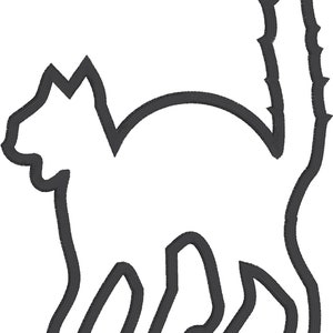 Halloween applique, Cat applique embroidery design download for embroidery machine, Halloween, scardy cat, scary cat, black, spooky