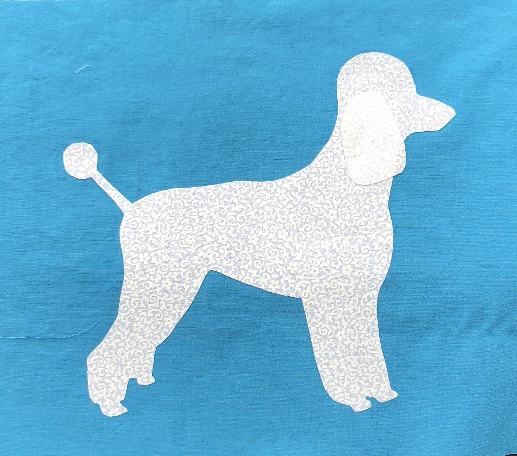 Standard Poodle Adaptation PDF appliqué sewing pattern for