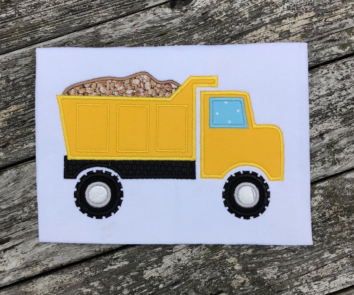 Dump Truck Applique Embroidery Design for Use With Embroidery Etsy
