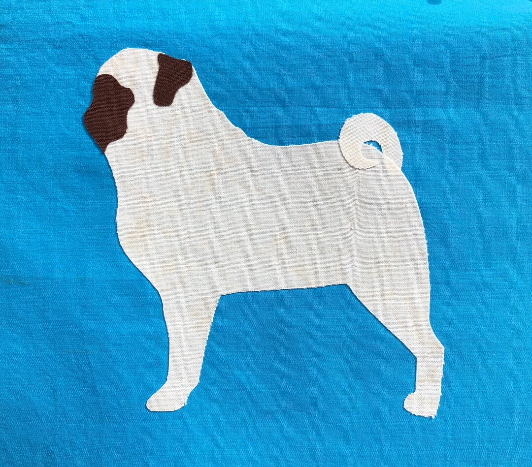 Pug Applique Sewing Pattern for Quilt (PDF Pattern) - Etsy
