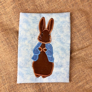 File di disegno ricamo applique Peter Rabbit da utilizzare con una macchina da ricamo, disegno applique per ragazzi