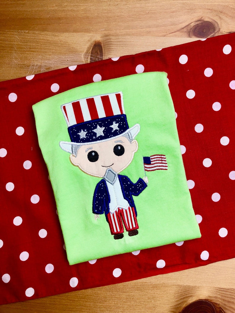 Uncle Sam Forth of July Applique Embroidery Design Download Etsy