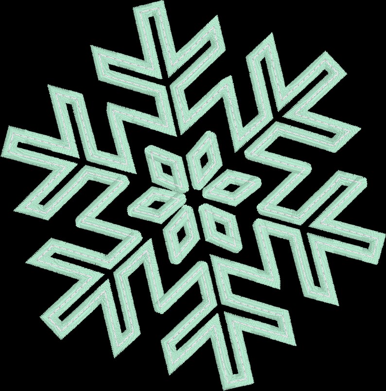 Snowflake Applique Embroidery Design Download for Embroidery Machine - Etsy