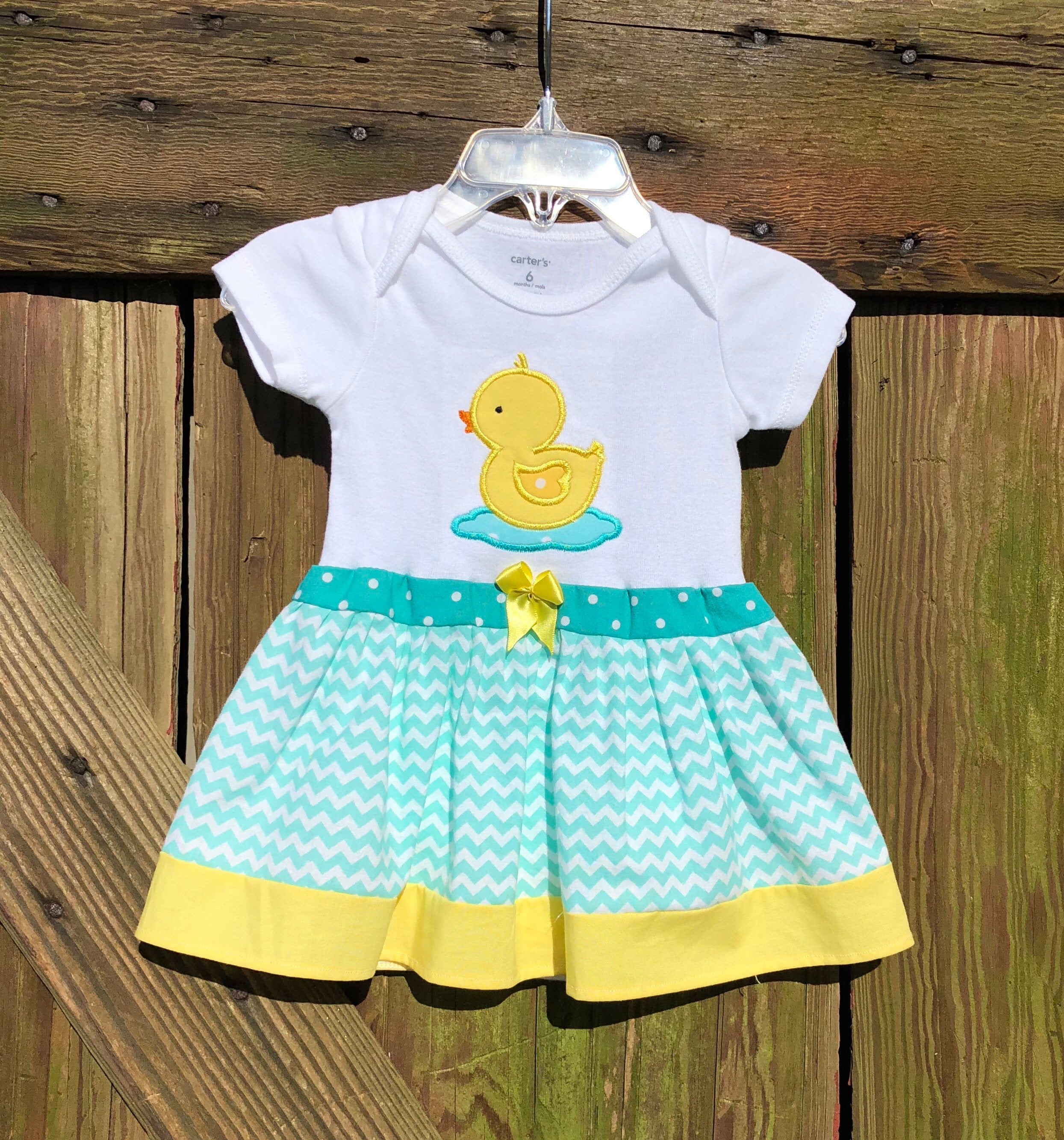 Rubber ducky baby outfit or dress Duck romper new baby gift Etsy