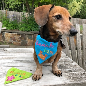 ITH Beach Bandanas embroidery design set of 2 for use with an embroidery machine