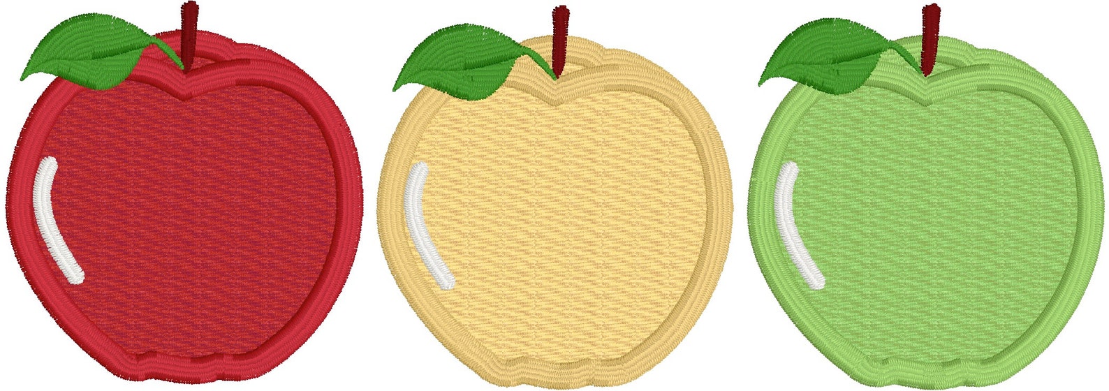 Apples Applique Embroidery Design File for Use With an | Etsy