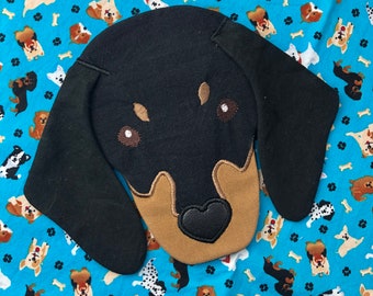 ITH Dachshund  Zippered Bag embroidery design file for use with an embroidery machine