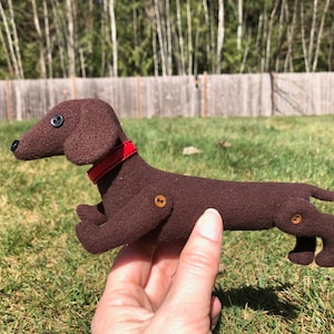 ITH Dachshund  Plushy embroidery design file for use with an embroidery machine