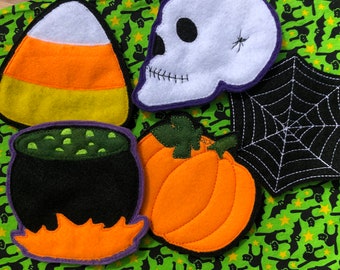 ITH Halloween Coaster  Bundle embroidery design file for use with an embroidery machine