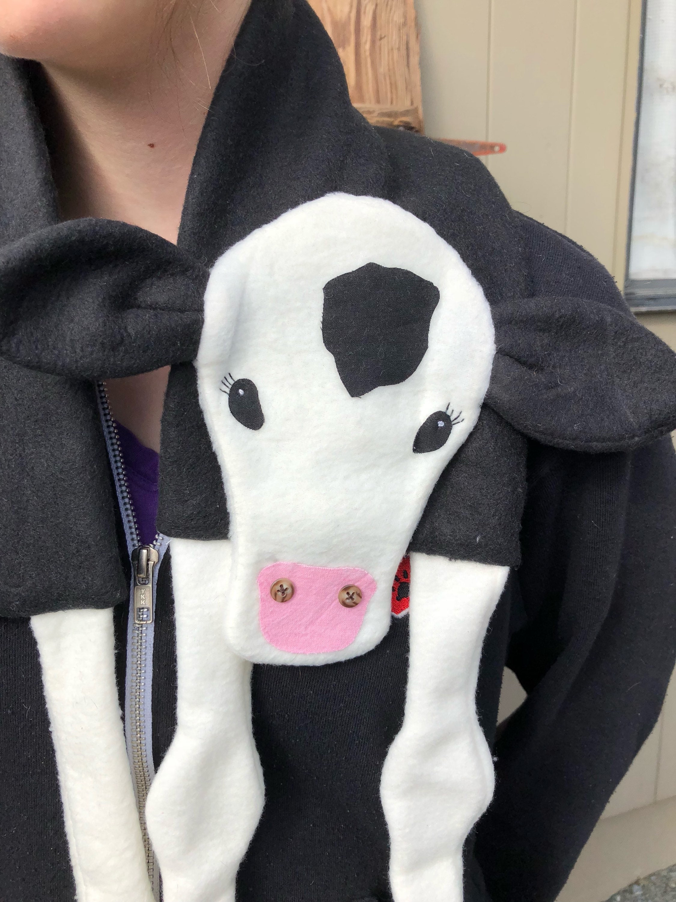 Calf Cow Scarf Sewing PDF Pattern Fun Easy Kids Cow Scarf | Etsy