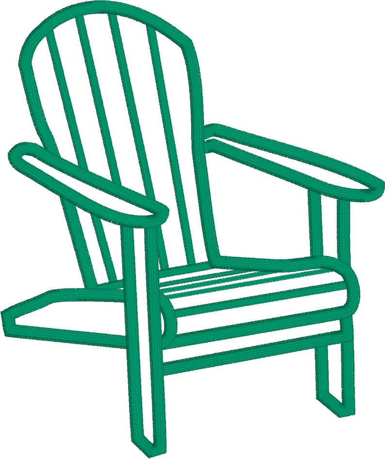 Adirondack Chair Summer Applique Embroidery Design for use Etsy
