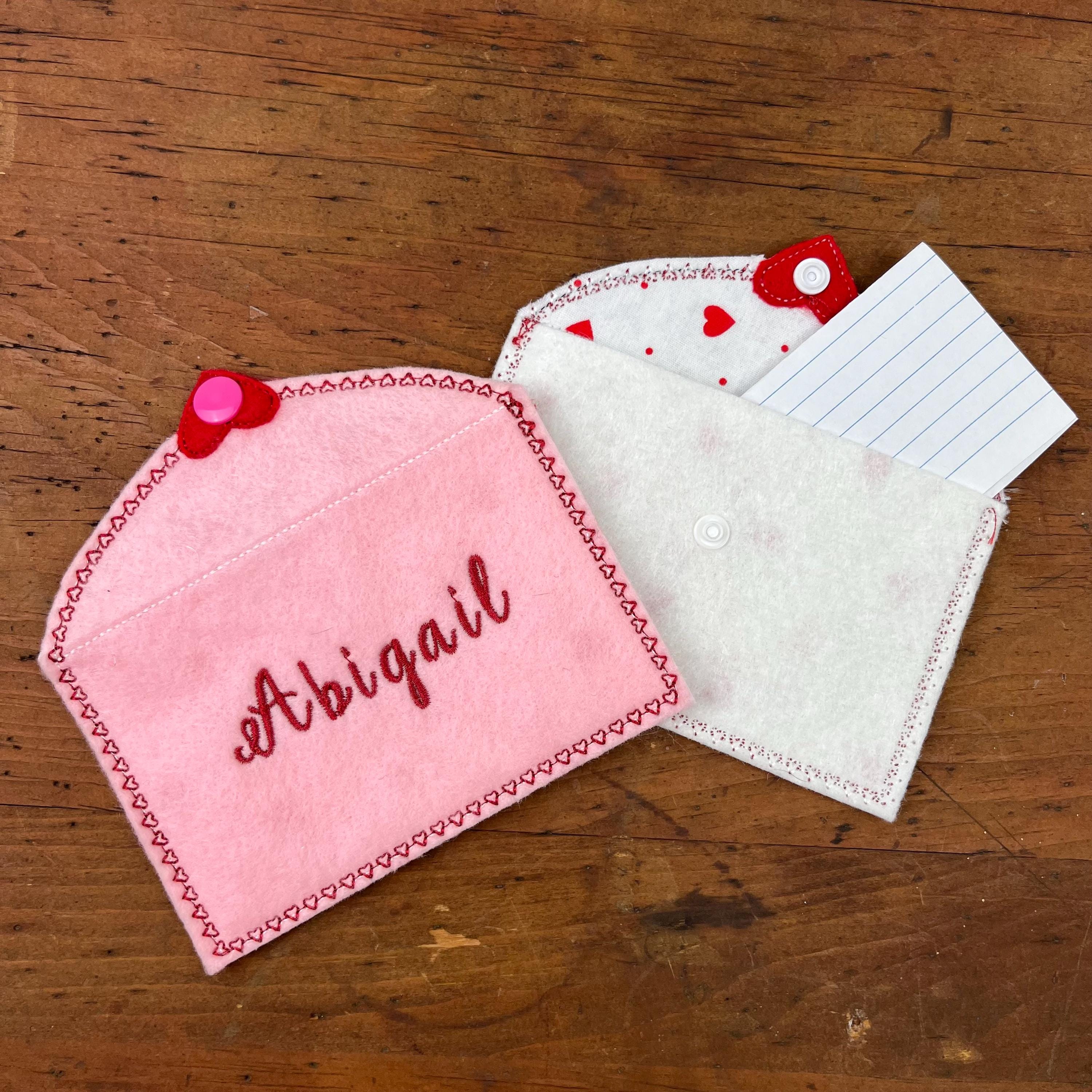 ITH Valentine Envelope embroidery design file for use with an embroidery machine, Valentine's Day