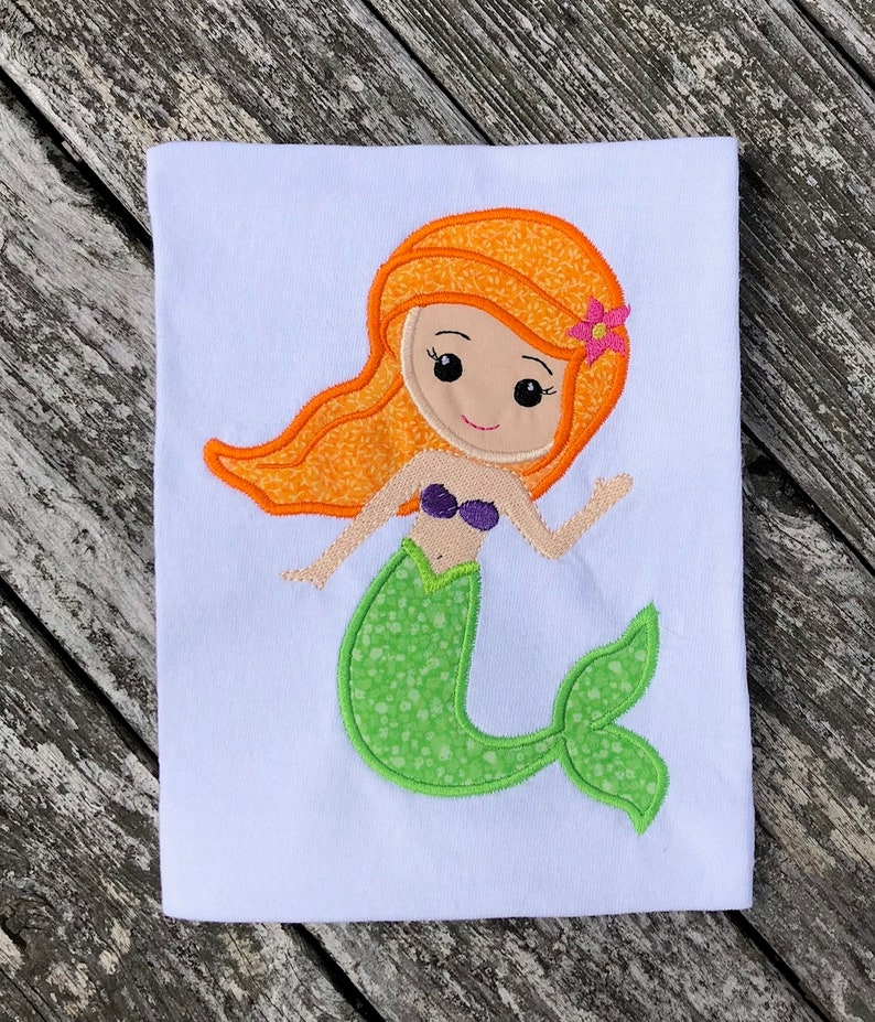 Mermaid applique jessecmault design file for use with an  etsy