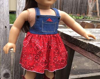 Overall Dress Sewing Pattern for 18" Doll (PDF Pattern)