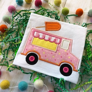 Ice Cream Truck Applique Embroidery Design téléchargement pour machine à broder