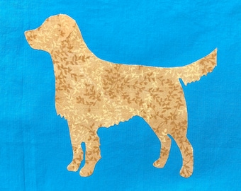 Golden Retriever Quilt Pattern, Raw Edge Appliqué (PDF Pattern)
