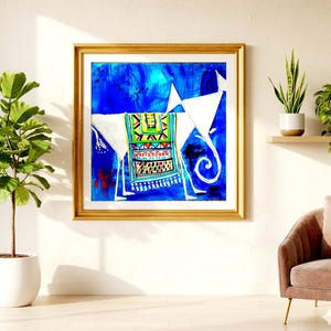 Warli - Blue Elephant