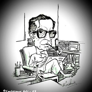 Satyajit Ray,Oscar,cinema,Bengali,historical figure,director,Bengal,movie buff gift,movie lover,movie stickers,filmmaker,desi art,tollywood