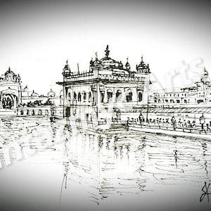 Golden Temple in Black and White,Golden Temple Amritsar,Punjab gurudwara langar Guru Gobind Singh Sikh Sardar Pilgrimage Guru granth sahib