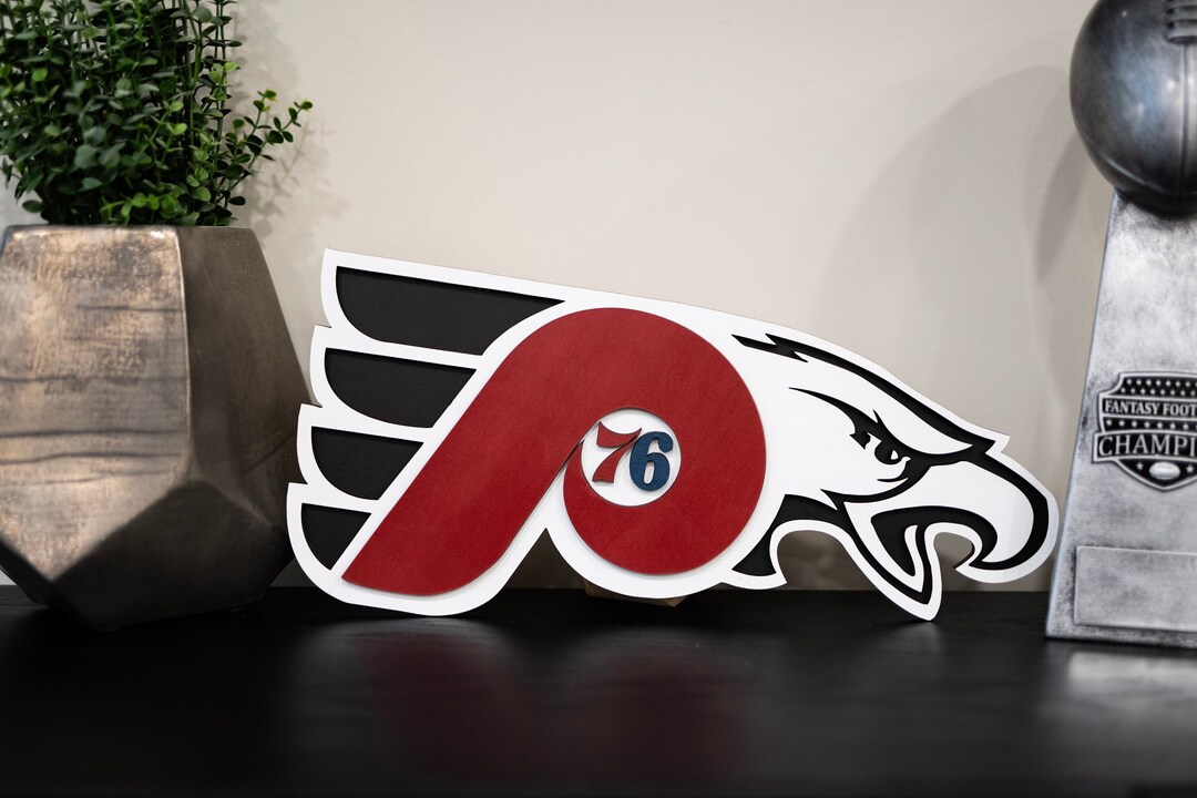 Laser Cut 3D Philadelphia Sports Teams Wall Decor Sign Flyers, Eagles