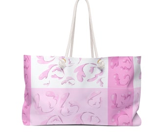 Pink Baroque Design Weekender Bag