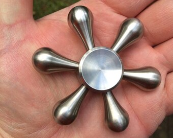 Stainless steel fidget spinner 6 in 1 brushed finish Hand Spinner