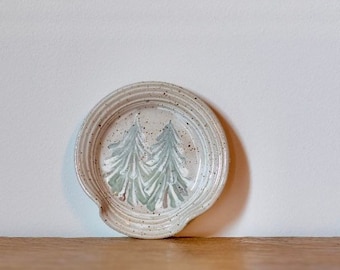 Ceramic Winter Trees spoon rest