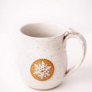 The Irene Pottery Mug snowflake winter coffee mug