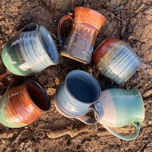 Handthrown ceramic coffee mugs