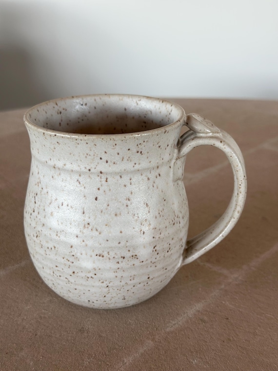 Satin White Coffee Mug Cup With Thumb Rest - Etsy