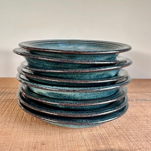 Blue Handmade Ceramic dessert plate