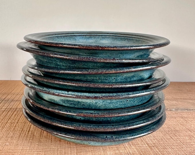 Blue Handmade Ceramic dessert plate
