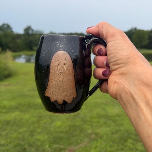 Mug fantôme en céramique pour Halloween, mug à café d'automne effrayant