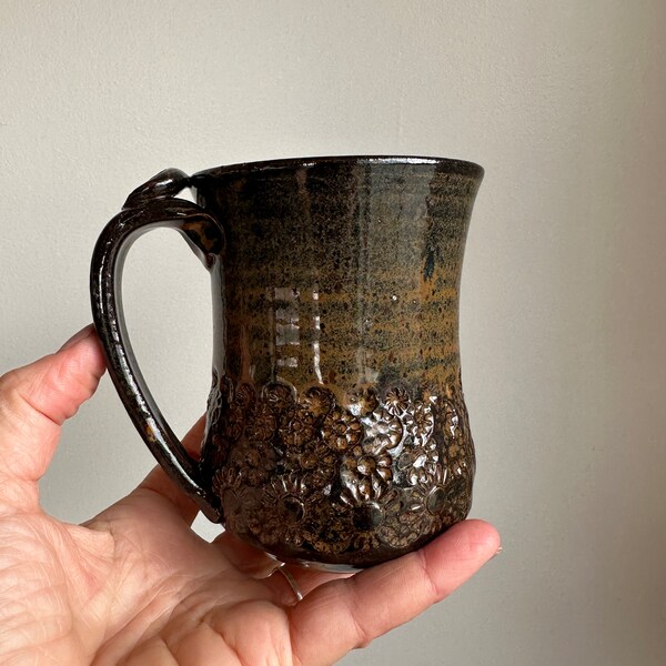 Pottery Coffee Mugs Thumb Rest Etsy
