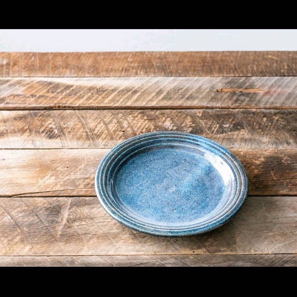 Blue Handmade Ceramic dessert plate