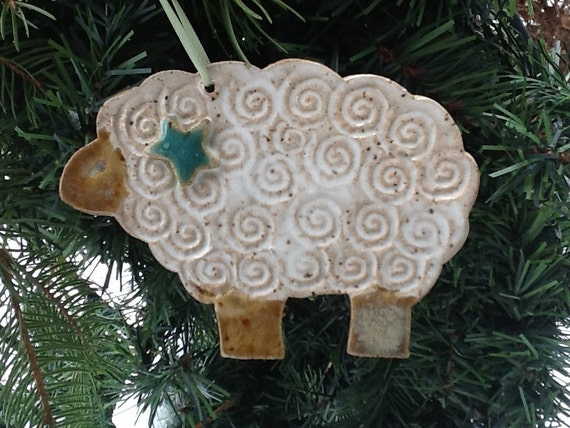 Ornament Christmas Holiday Sheep Lamb Peace | Etsy