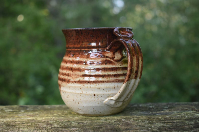 Handmade stoneware coffee mug ceramic mug clay cup