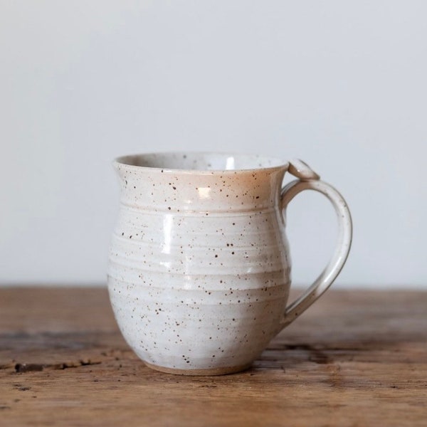 Speckled White Ceramic Mug