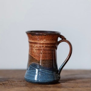 Earth and Sea coffee mug cup ocean blue pottery clay