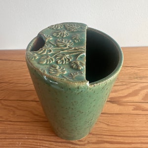monstera travel mug pottery mug ceramic cup
