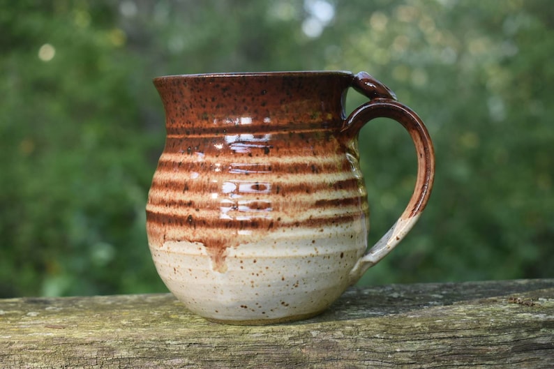 Handmade stoneware coffee mug ceramic mug clay cup