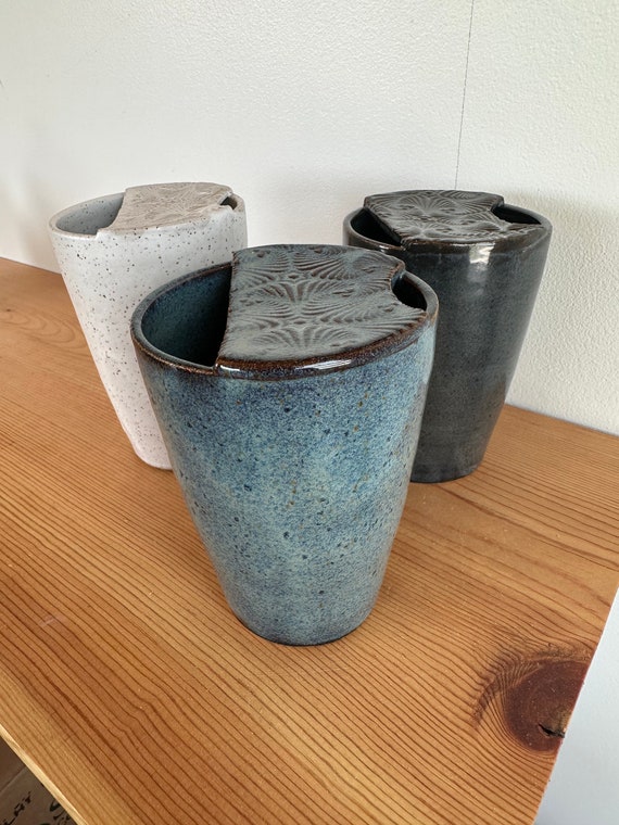 The Libby Travel Mug Hand Thrown Ceramic Mug Cup Etsy