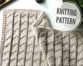Blanket KNITTING PATTERN / Looking Forward / Baby / Throw / Afghan / Knit / Gift / Wedding / Quick / Easy / PDF Instant Download
