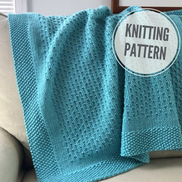 Easy Quick Knit Baby Blanket Pattern Etsy