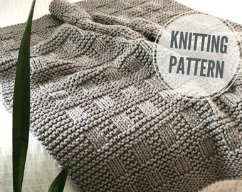 KNITTING PATTERN / Westport Blanket / Chunky Afghan Knit Pattern / Quick to Knit / Baby Blanket / Easy to Knit Throw for Super Bulky Yarn